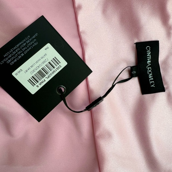 Brand New Cynthia Rowley High-Low Light Pink Satin Maxi Skirt -BNWT - Picture 4 of 9